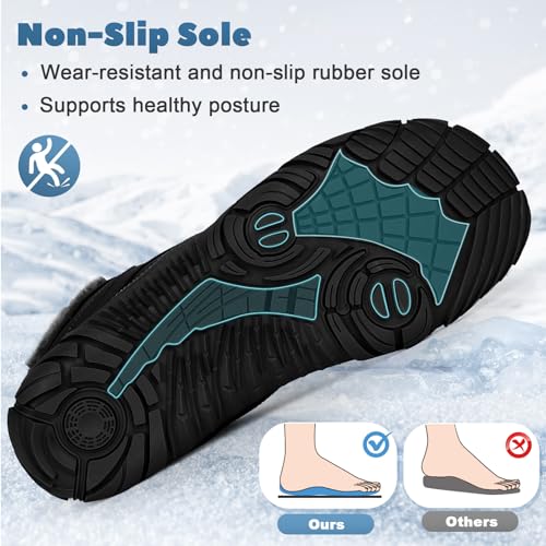 Image of Winter Hike Barefoot Boots Women, Snow Boots for Women | Winter Hike Barefoot Boots Women, Wide Toe Waterproof Hiking Non-Slip Ankle Shoes