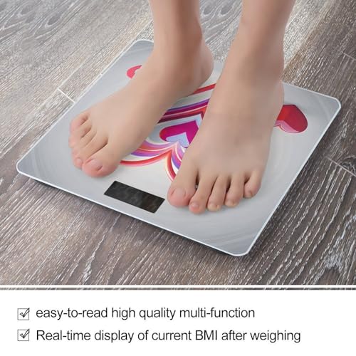 Báscula Digital de Baño con Patrón Corazón y Pantalla LCD miniatura 5