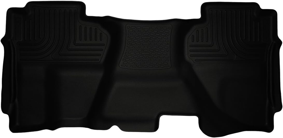 Husky Liners Weatherbeater Floor Mats | Fits 2007-2013 Chevrolet Silverado & GMC Sierra 1500, 2500, 3500 Extended CAB ONLY (Full Coverage) | 2nd Row, 1-pc Black - 19191