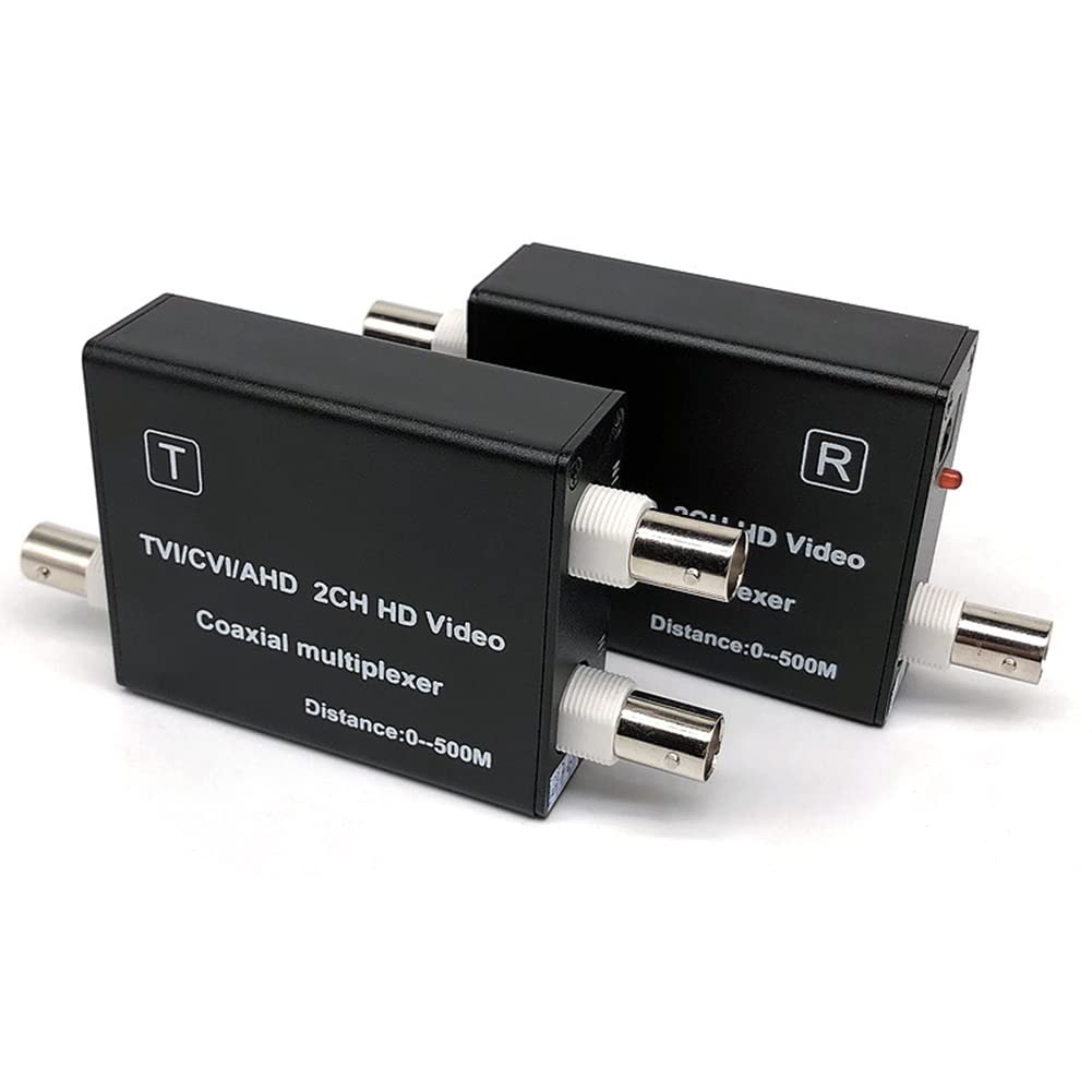 AHD TVI CVI - Multiplexer video per fotocamera CCTV 2Ch coassiale Video Convertitore per Hdcvi 1080P