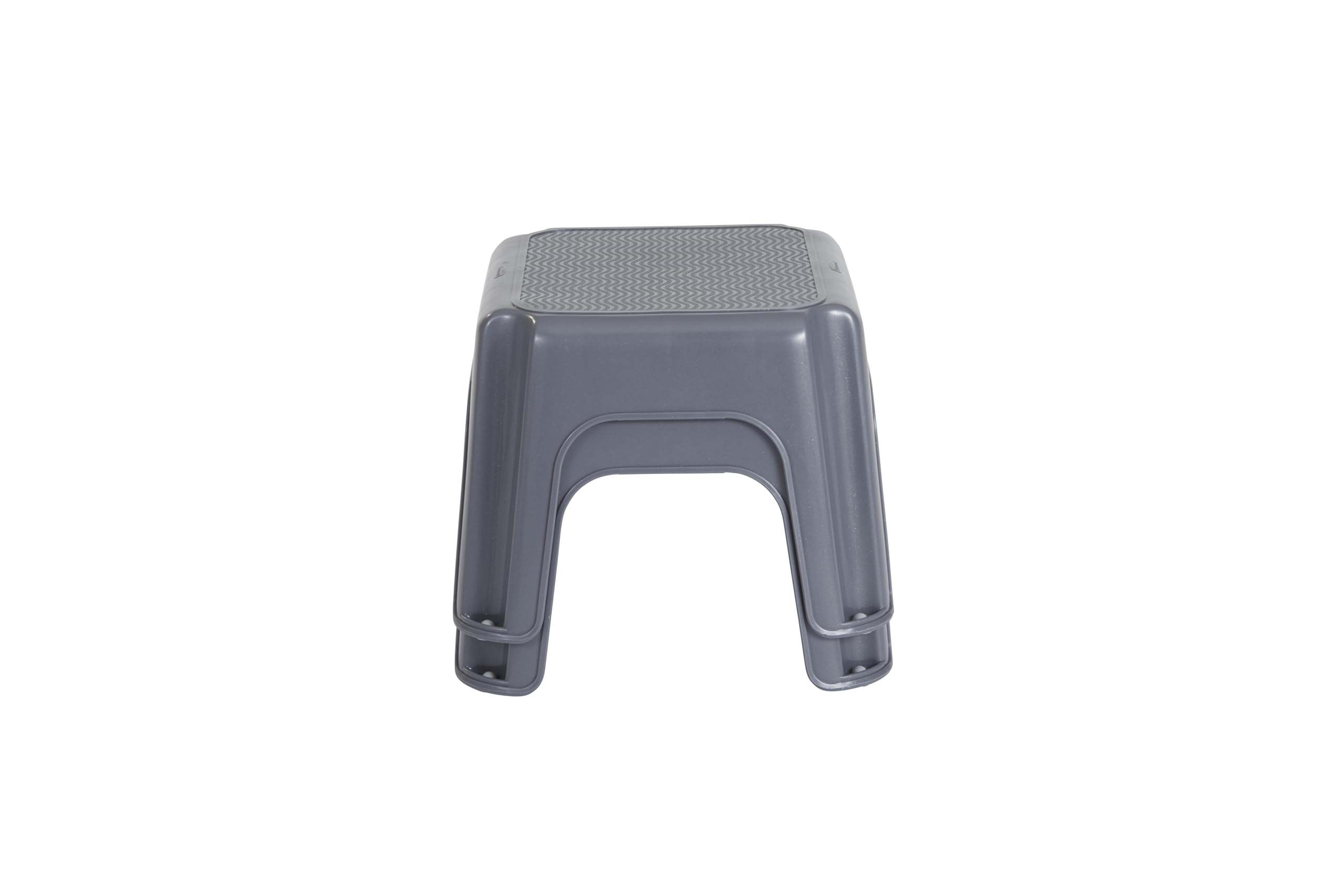Rubbermaid Einstufiger Hocker, Biskuit, hält bis zu 90 kg, ideal für Zuhause, Büro, Garage, robuster Tritthocker, FG275300CYLND, 18 cm Höhe, Grau