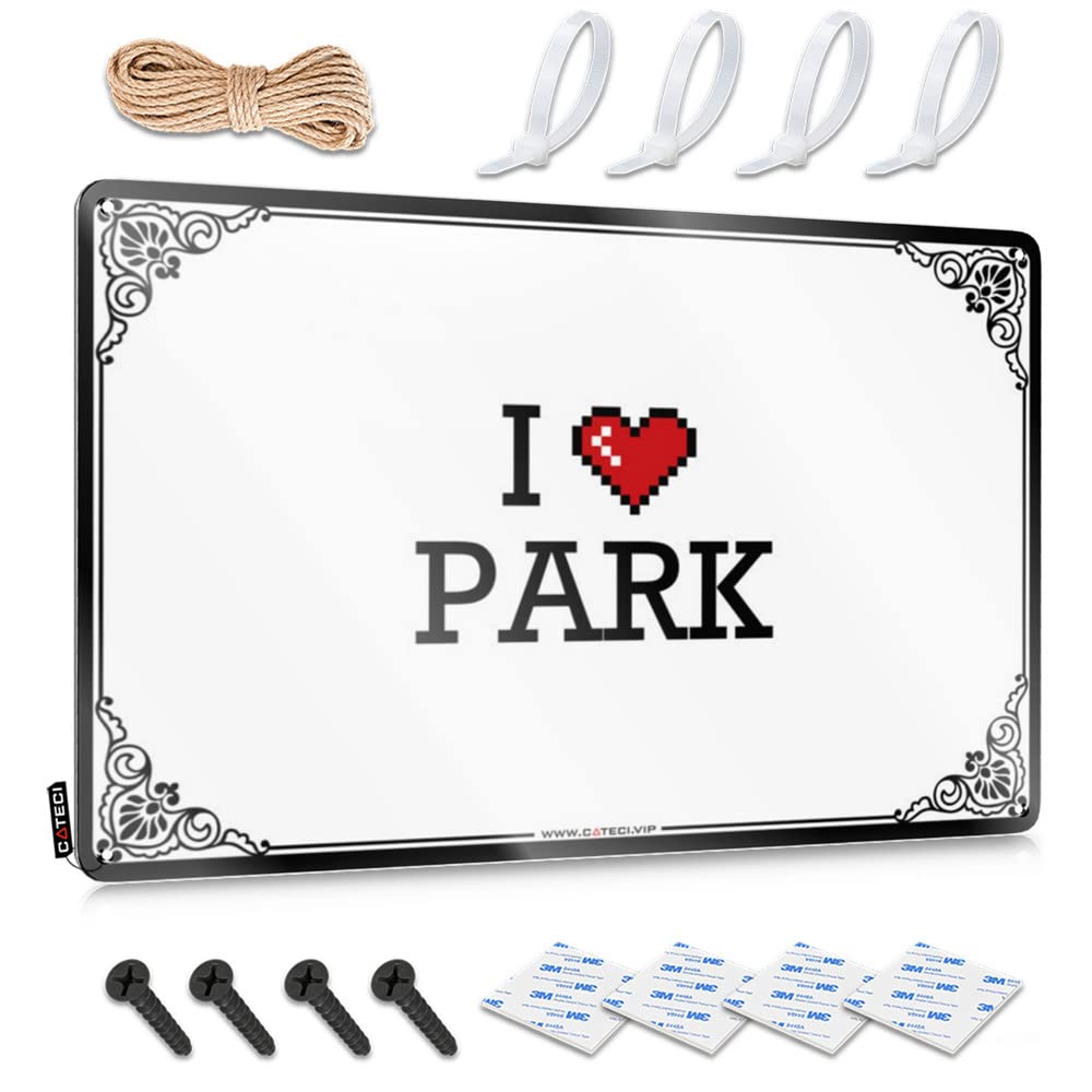 Fzfn Colour Cool Wall Art Fun Country I Love Park For Tavern - Retro Decor Customizable(30X40cm)