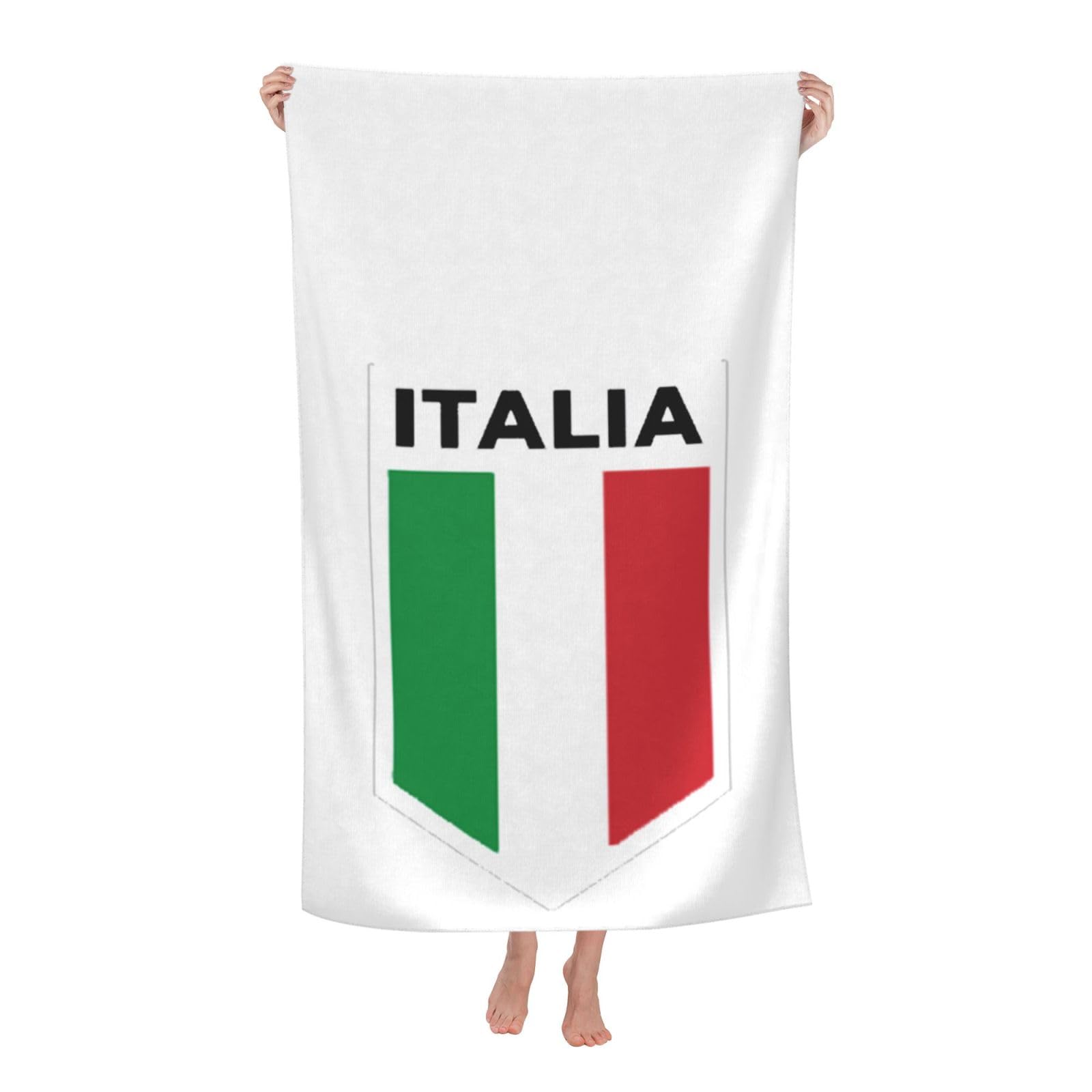 LSRCPD Beach Towel Italian Flag Microfiber Beach Towels Blanket Oversized Tropical Big Extra Large XL Pool Towels Quick Dry Sandproof for Women Girls Kids