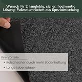 Carpet Diem Prestige Schmutzfangmatte schön und haltbar, Premium Fußmatte innen & außen - Sauberlaufmatte für Eingangsbereich, Flur & Haustür - Beige-Schwarz 40x60 cm
