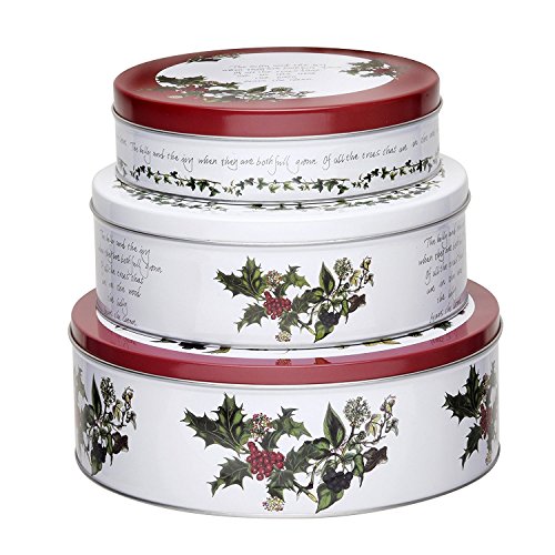 Pimpernel Holly Cardinal Cake Nesting Tins S/3