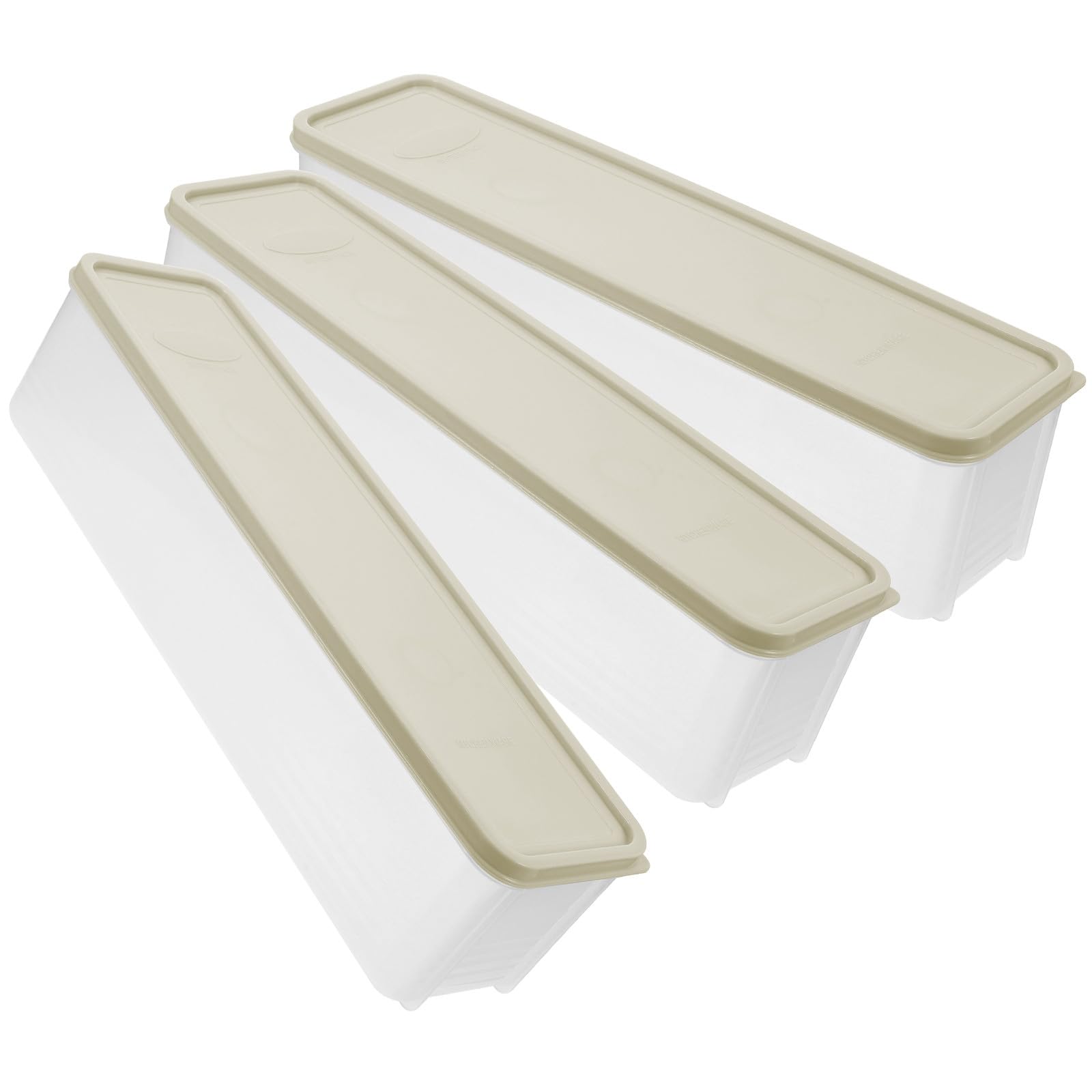 Homoyoyo 3pcs Pasta Storage Containers with Airtight Lids, Rectangular Green Food Storage Boxes for Pantry and Refrigerator Organization