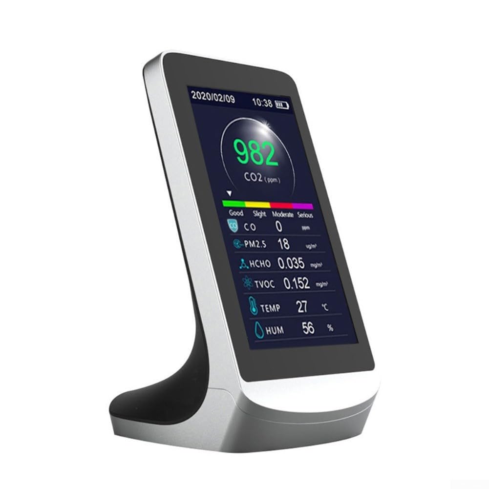 Detector de calidad del aire PM2.5 HCHO TVOC para oficina en casa y espacios cerrados