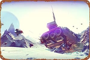 No Man's Sky Vintage Metal Sign - Outer Space Exploration Decor