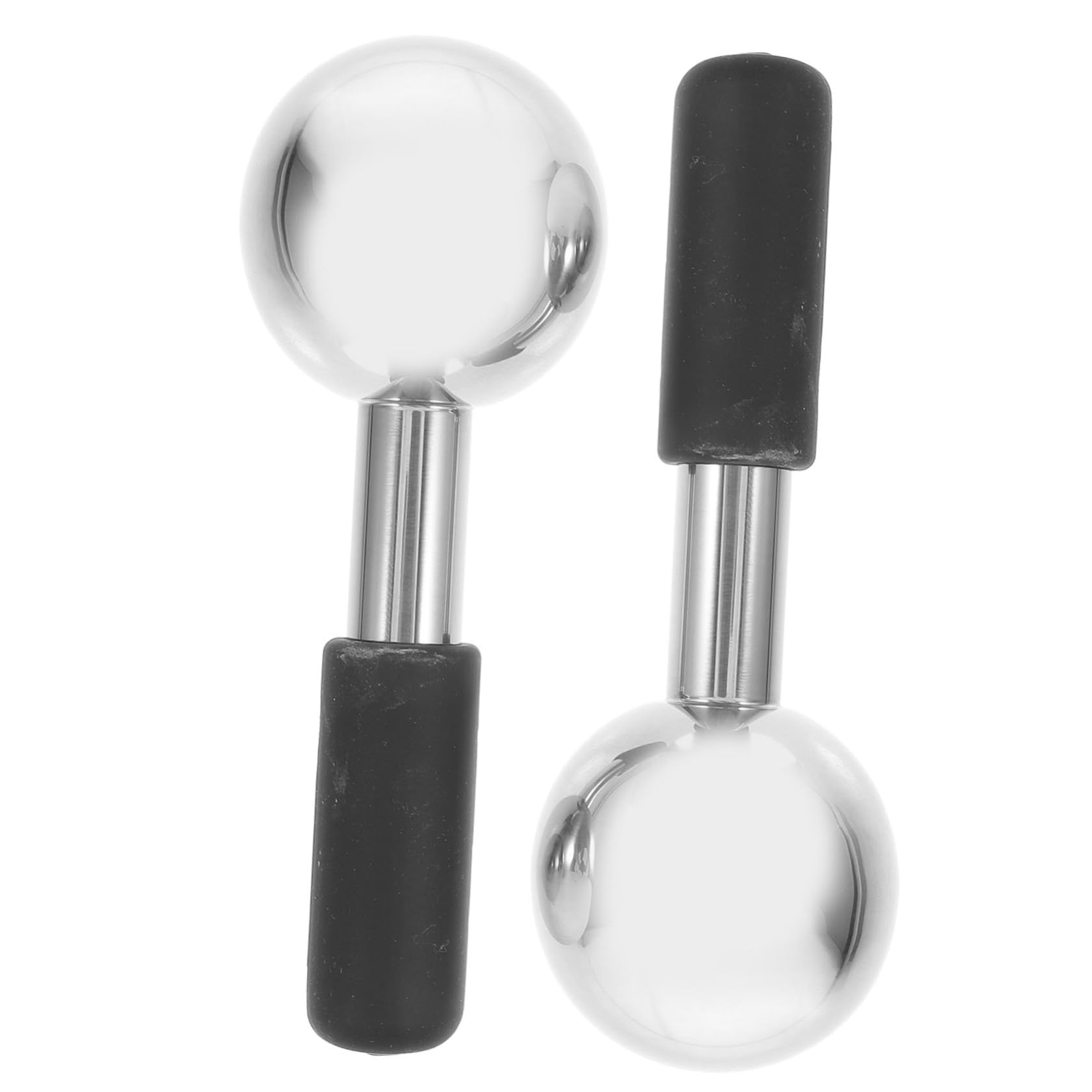 Veemoon Masajeador De Hielo Facial 2 Unidades Acero Inoxidable Masaje Refrescante Para Rostro Mujer Cuidado Diario Piel Sensible Cuello Ojos