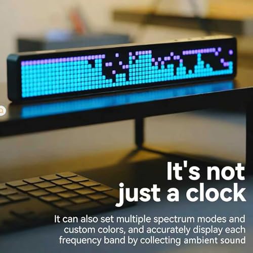 Reloj de espectro rítmico LED con múltiples modos visuales para el dormitorio 4