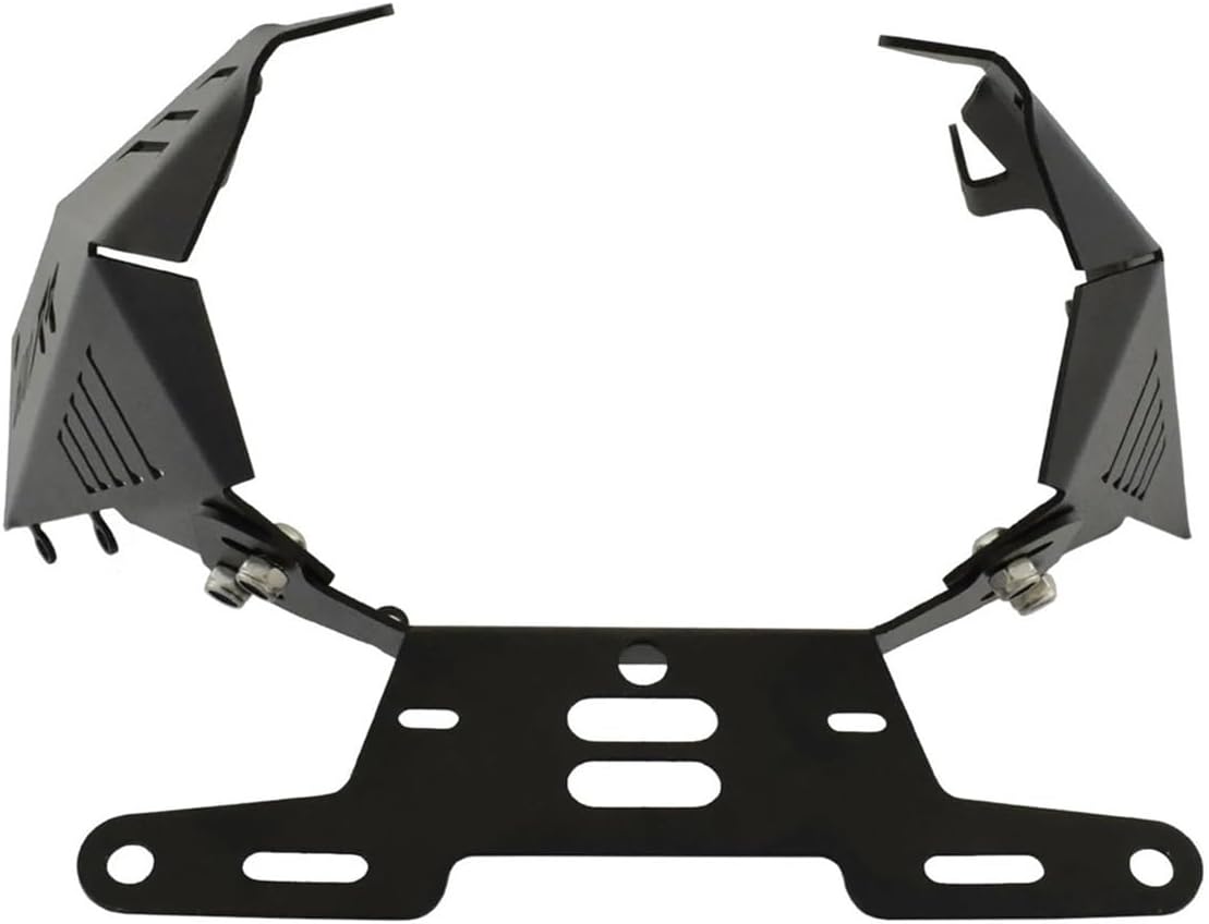 LeosHi Fender Registration Bracket License Plate Holder Frame Compatible with CBR600RR CBR 600 RR F5 2007 2008 2009 2010 2011 2012 (Color : Black, Size : RR Logo)