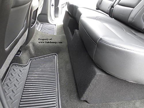 Subthump 2014-2018 Chevy Silverado/GMC Sierra Crew Cab Dual 10 Downfire with Amp Space Sub Box Charcoal Gray