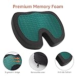 Amazon Basics Comfortable Seat Cushion for Office Chairs, Gel Enhanced Memory Foam, Black - Image 5
