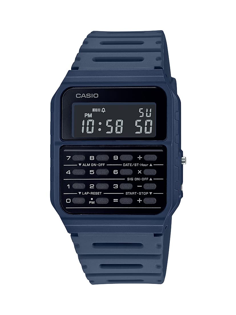 Casio CA53W Vintage Series Data Bank 1 100 SEC Stopwatch Water Resistant 8 Digit Calculator Dual Time Resin