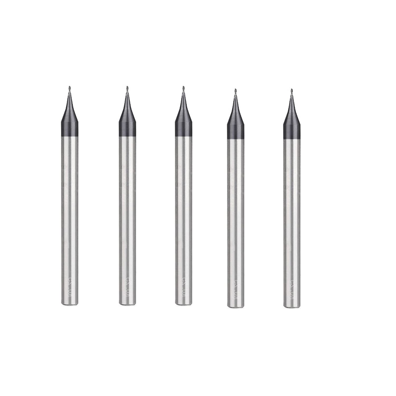 0.25mm - 5 Pieces Ball Nose End Mill,Micro Router Bit Drill End Mill Mini CNC Cutter Milling Tools Carbide Milling Cutter