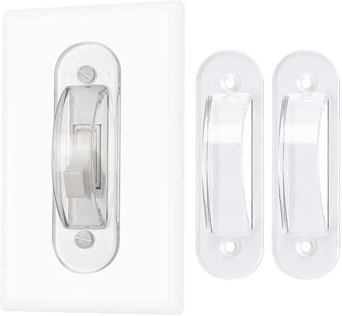 Protectores de pared para interruptor de pared, cubierta de placa de seguridad infantil para decoración del hogar (paquete de 2), transparente,