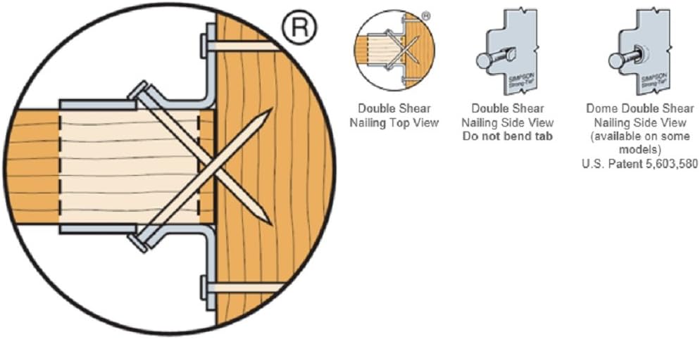Simpson Strong-Tie LUS28-2SS LUS Stainless-Steel Face-Mount Joist Hanger for Double 2x8 (Pack of 10)