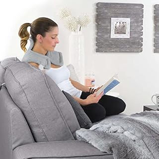 Sunbeam Renue Heat Wrap, Neck and Shoulder Tension Relief Heating Pad (Grey) + Sunbeam Heating Pad with Arthritis Controller (12 x 15 inch)