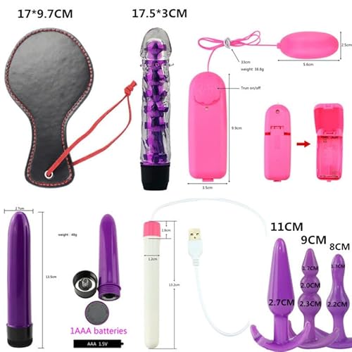 ZeeKoug Conjunto De 28 Piezas De Equipo De Nylon Kit De CombinacióN, Multifuncional Cadera Y MuñEca CinturóN De Ejercicio, Divertido Accesorio Dispositivo Deportivo, Regalo De Pareja (PúRpura) - imagen 3