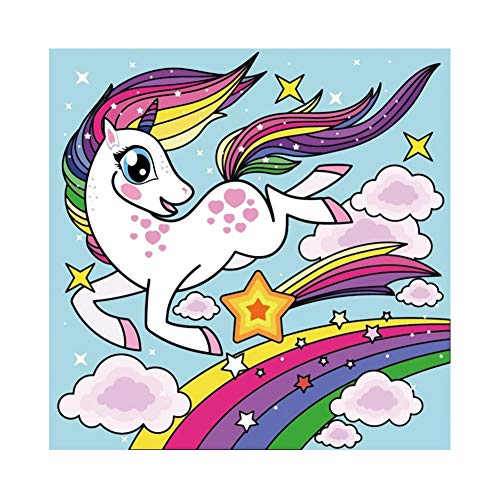 CSFOTO 10x10ft Cartoon Unicorn Backdrop Birthday Backdrop for Girls Birthday Background for Photography Baby Shower Banner