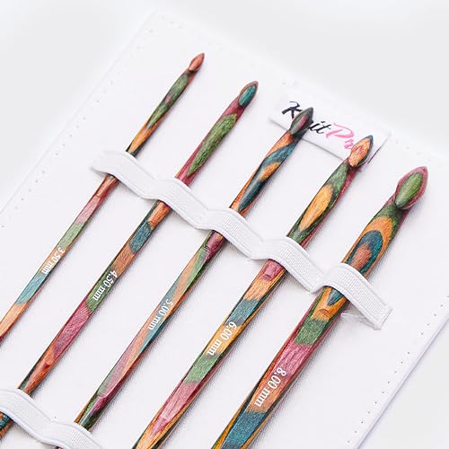 KnitPro Symfonie Single-Ended Crochet Hook Set, Multicolour, 3.5, 4.5, 5, 6, 8 mm - Image 3