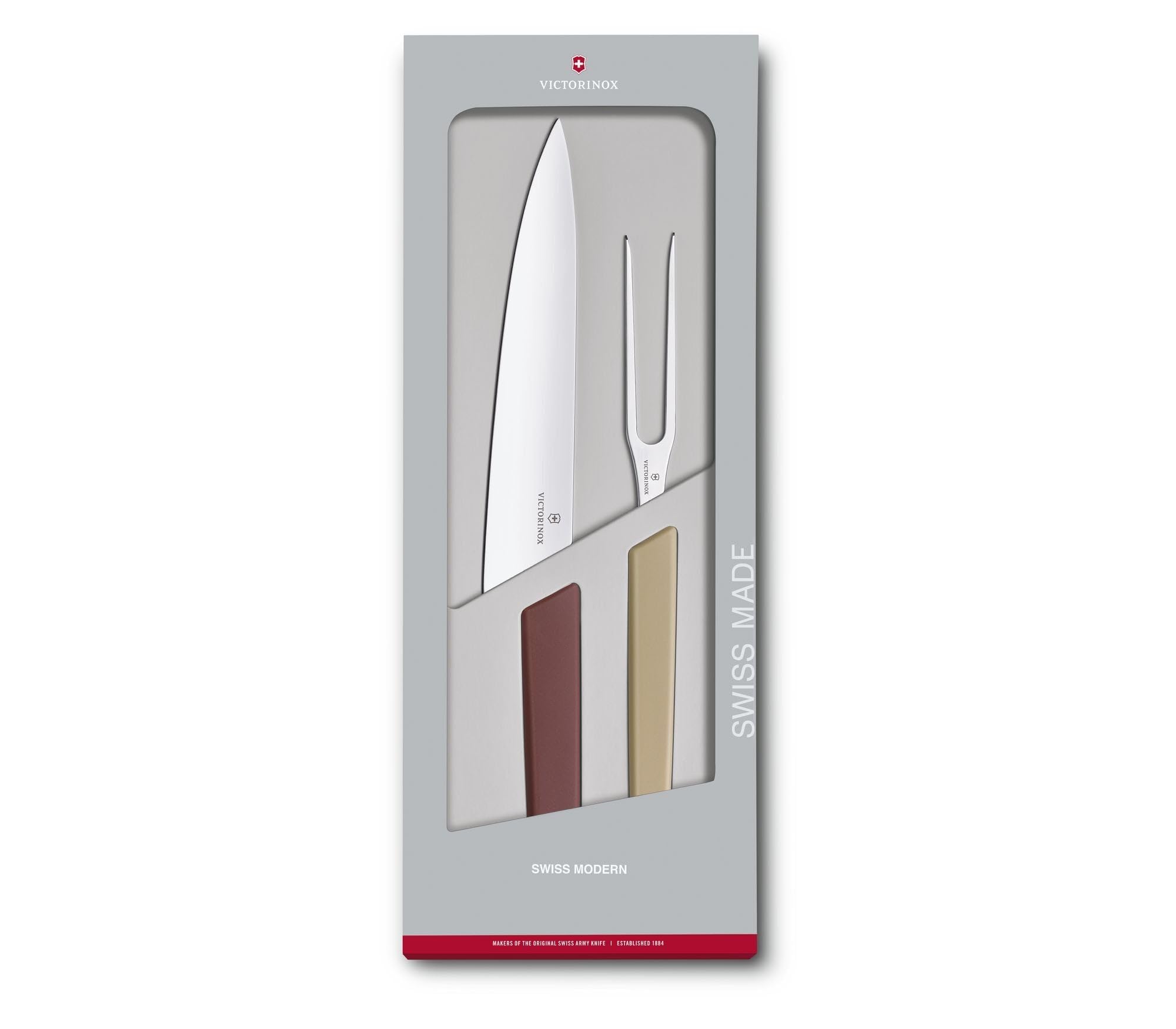 Victorinox Swiss Modern, Set of Paring Knives, Set of 2, Extra Sharp, Stainless Steel, Robust Plastic Handle, Multicolored