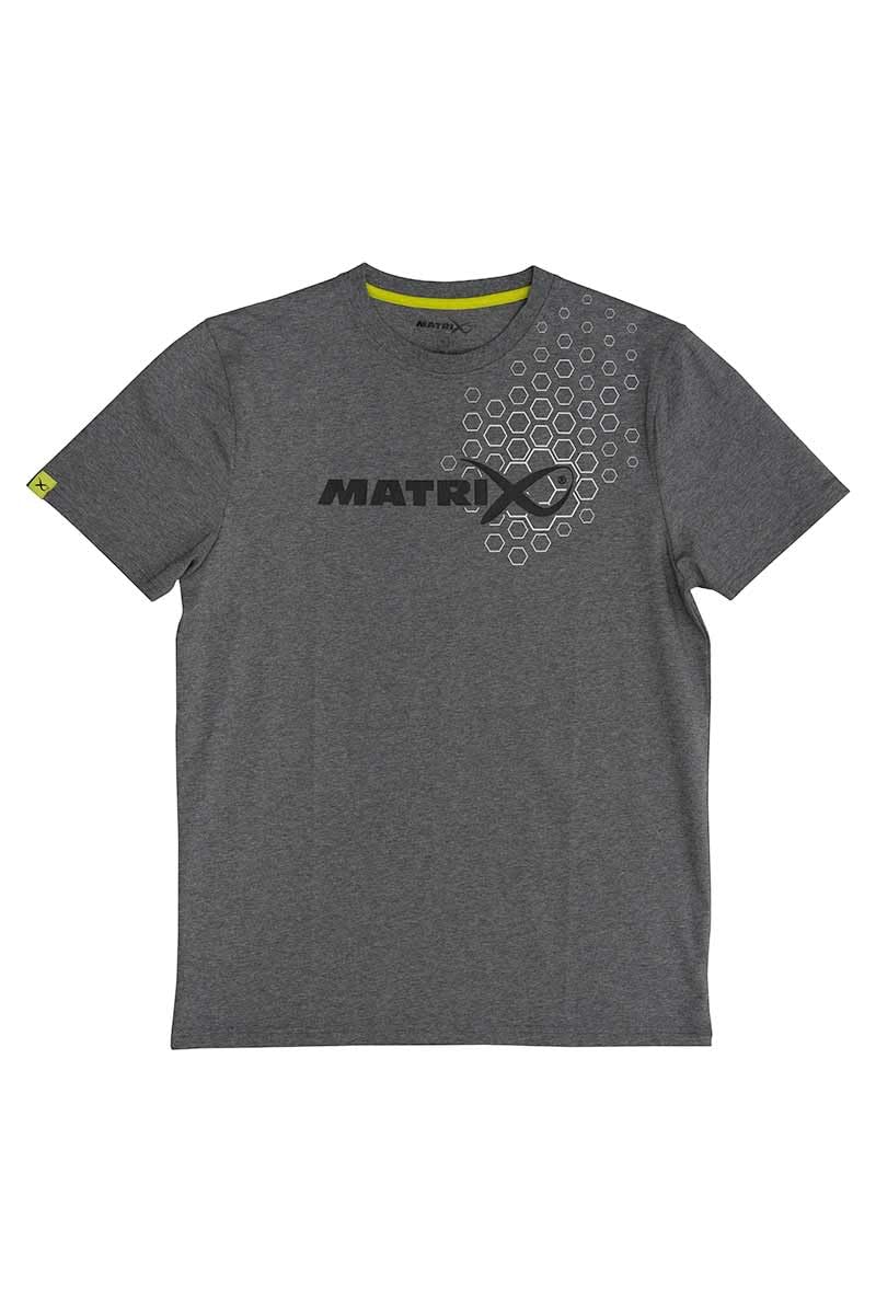 Fox Unisex Grey Matrix Hex Print T-Shirt ) Large