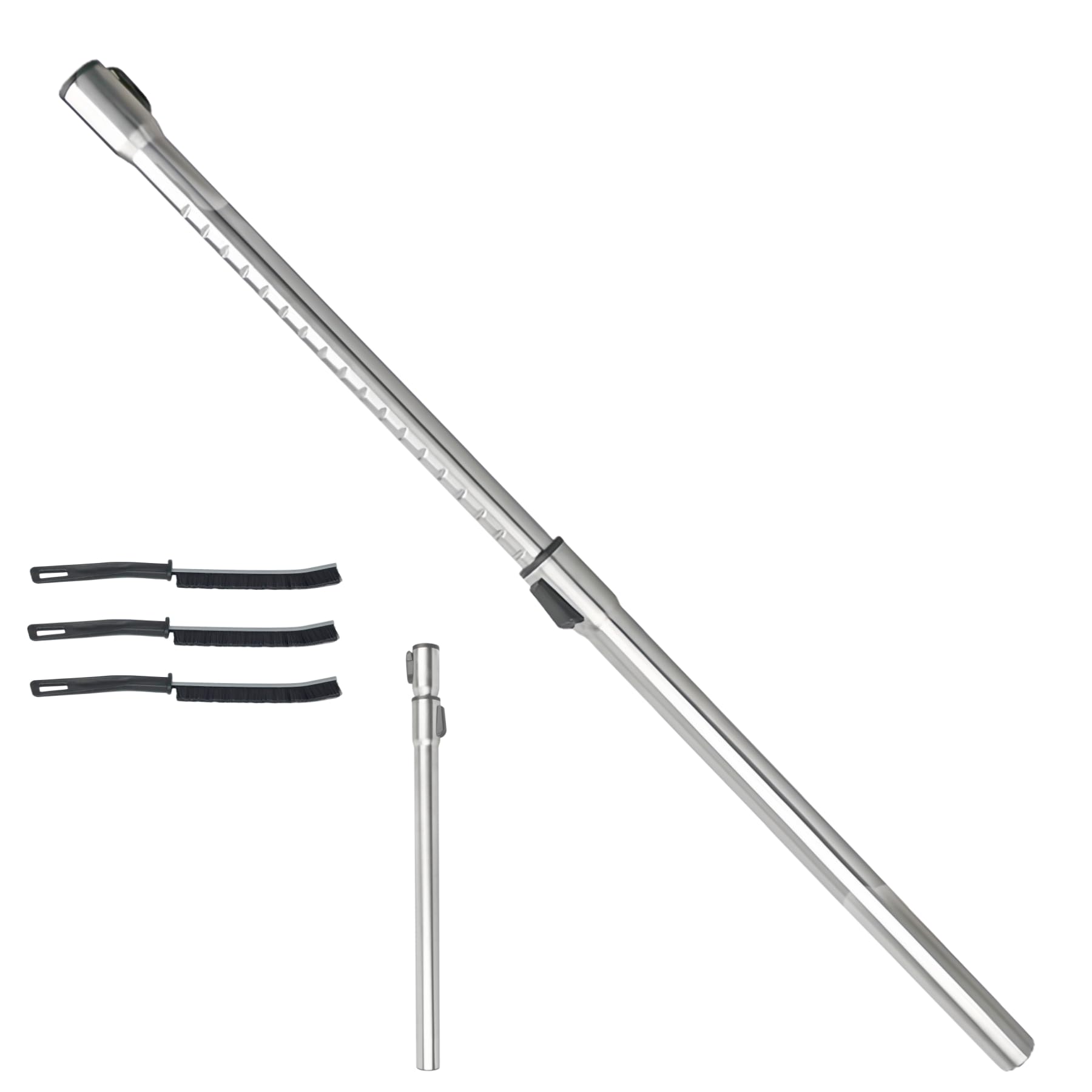 1-3/8" (35mm) Stainless Steel Vacuum Extension Wand Compatible with Mi*le C1, C2, C3,S4,S5,S8,S10 etc, Extends Up to 39.5" Long mi*le Non Electric Telescope Metal Tube Stainless Wand
