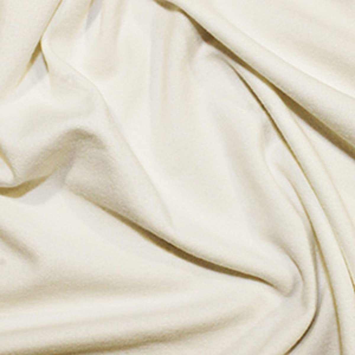 Tissu jersey brossé de luxe ivoire, douceur exceptionnelle pour haute couture