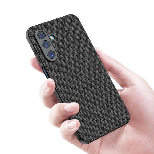 Image of Kapa Soft Full Fabric Protective Back Case Cover for Samsung Galaxy M36 / F36 5G | Shockproof Slim Hard Anti Slip Back Case (Black)
