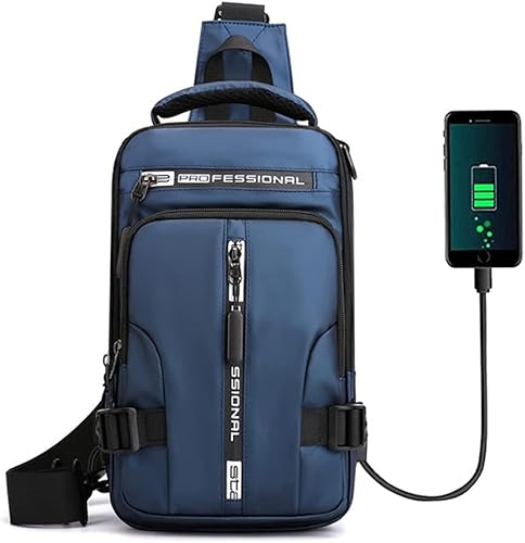JBB Mochila cruzada impermeable para hombres y mujeres, mochila multiusos para la cintura, bolsa de pecho para senderismo y caminar