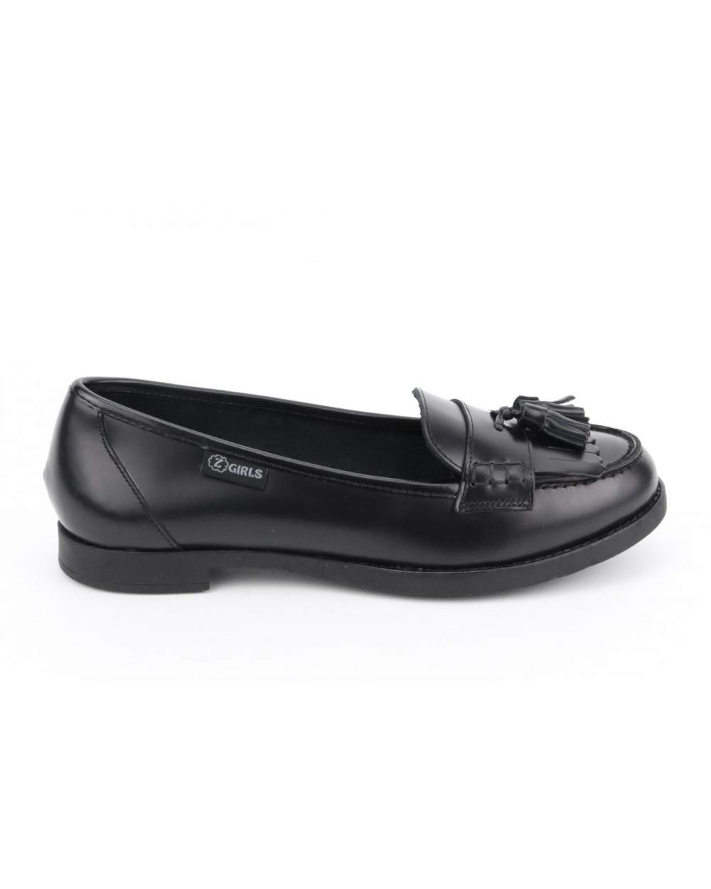 ZGIRLS Mocasin Uni College Negro Zapato Castellano Adolescentes NIÑA Uniforme Escolar Y SOSTENIBLE