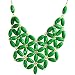 Jane Stone Fashion Necklace Tessellate Necklace Net Statement Beaded Jewelry Bib Jewellery for Women Party Gift(Fn0511-Green)