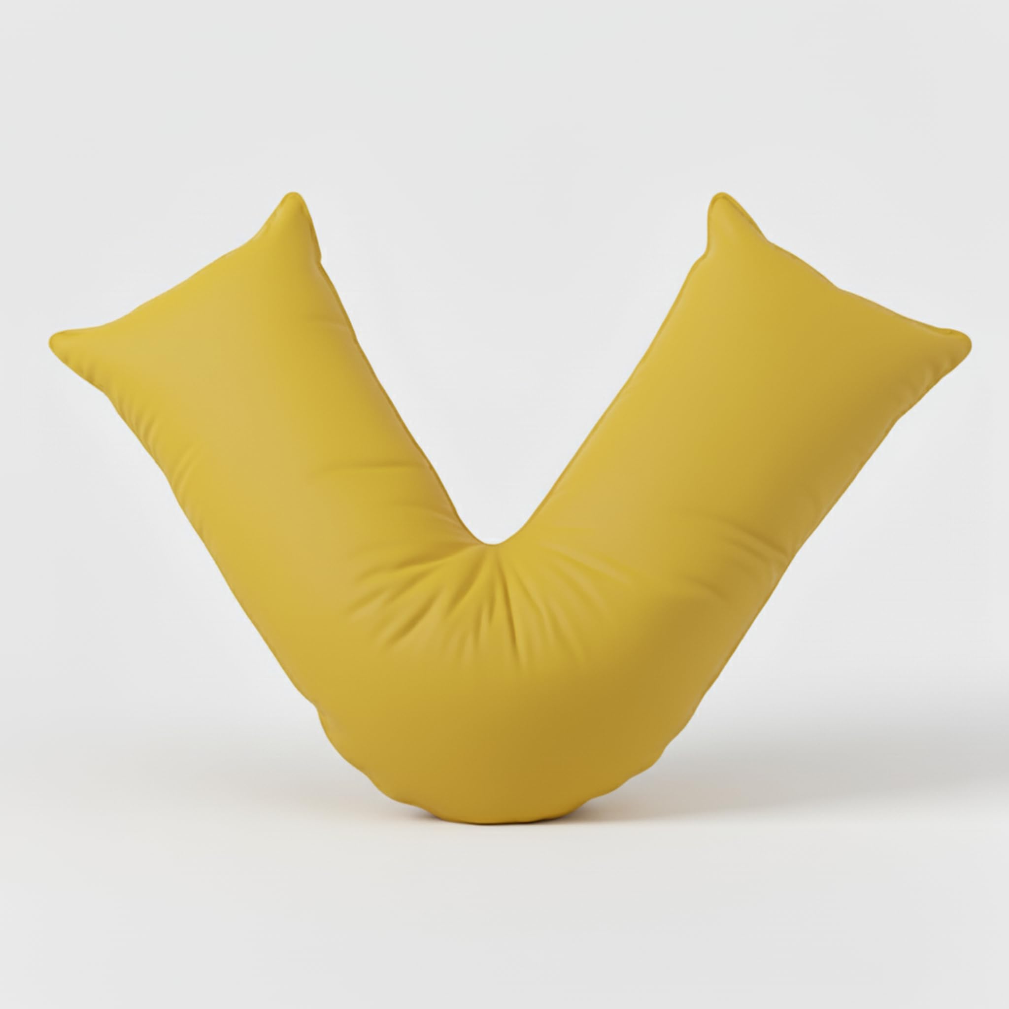 adsin V Shaped Pillow Case Plain Cover Orthopaedic Support Nursing Maternity Back And Neck Cotton Blend Lemon Case Only