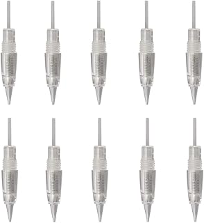 MTSM 10PCS Disposable Tattoo Needles Makeup Cartridge Needles microblading Needle Shading Brows Replacement Cartridges for Makeup Tattoo Machine Pen BJ094(1R)