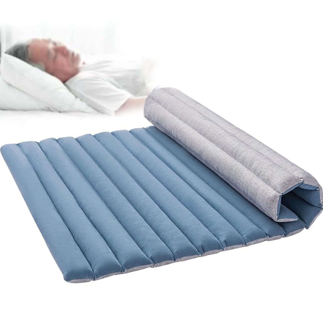 Colchón Antiescaras para Personas Mayores, Colchón De Presión para úlceras por Presión, Cojín Transpirable para El Coxis, para Hospital,Silla De Ruedas Y Hogar,Azul,120x90x3cm