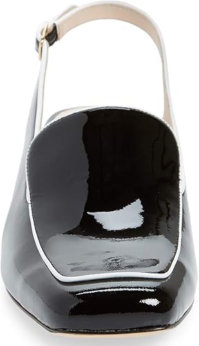 Miniatura 4 de YDN - Zapatos de tacón clásicos estilo mocasín para mujer, tacón bajo, punta cuadrada y cerrada, formales para llevar en la oficina, tallas 4 a 15