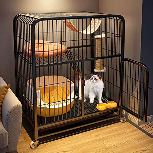 Cage chat extra large à roulettes HJMMWT enclos amovible pour intérieur