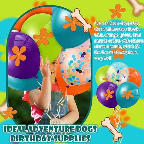 Civaner 63 Pcs Cartoon Dog Balloons Birthday Party Decorations 12 Inch by Civaner - Used condition - Image 5