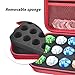 Comecase Toy Organizer Storage Case Compatible with Bakugan Figures, BakuCores and Armored Alliance, Geogan Rising Battle Action Figure (Red+Inside Black Foam)