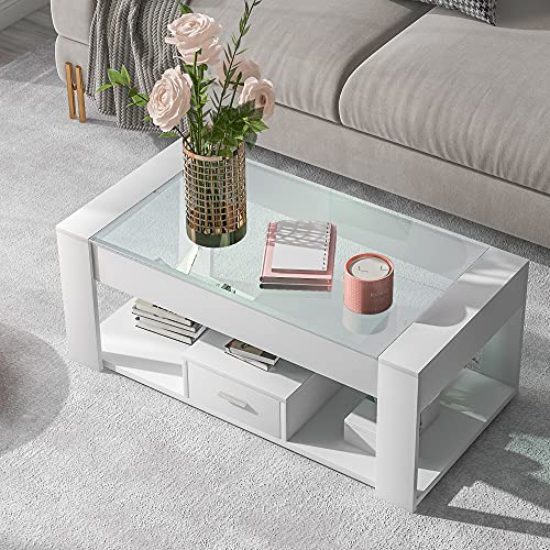 Couchtisch Mit Glasplatte Und Schublade Zum Dekorieren Couchtisch Weiß Mit Glasplatte Und Schublade – Die 15 besten Produkte