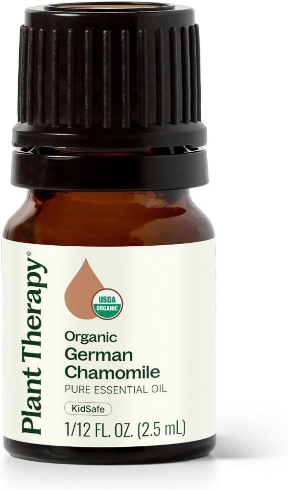Plant Therapy Organic German Chamomile Essential Oil 2.5 mL (1/12 oz) 100% Pure, Undiluted, Therapeutic Grade