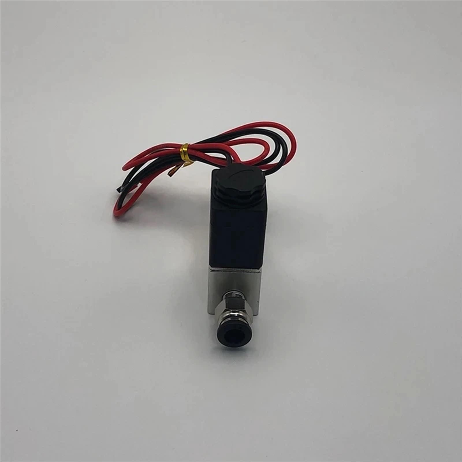 2V025-06 Normalnie zamknięty zawór elektromagnetyczny do powietrza, wody, oleju, cewki, LED, 2 przyłącza, możliwości, 220 V, 12, 24, pneumatyczny (czarny 6 mm - 6 mm, AC220V)
