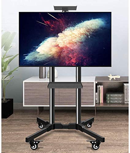 Soporte móvil para TV con ruedas y estantes ajustables miniatura 2