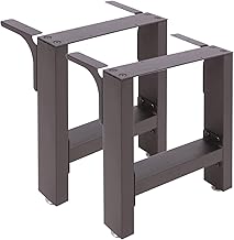 WilTec Legs for Benches and Seats Black Powder Coating 40 x 43 cm Racks Seats Furniture DIY