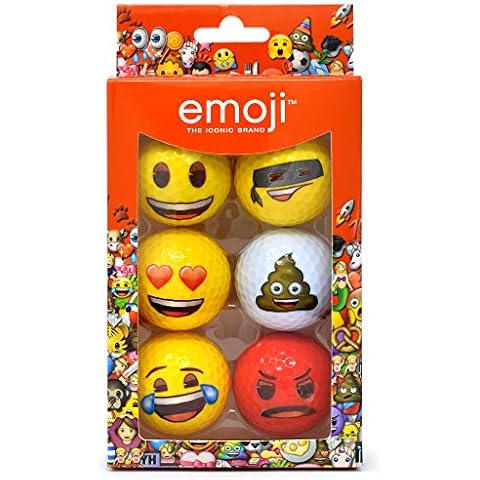 Emoji Official Novelty Fun Golf Balls - 6 Pack, Multicolor Cover