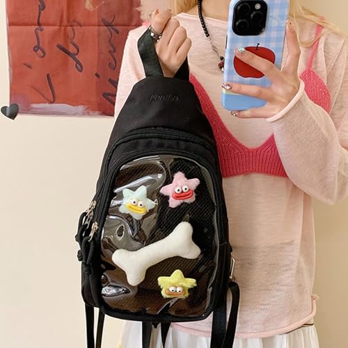 Itabag sac à main transparent modulable : transformable en sac dos et bandoulière