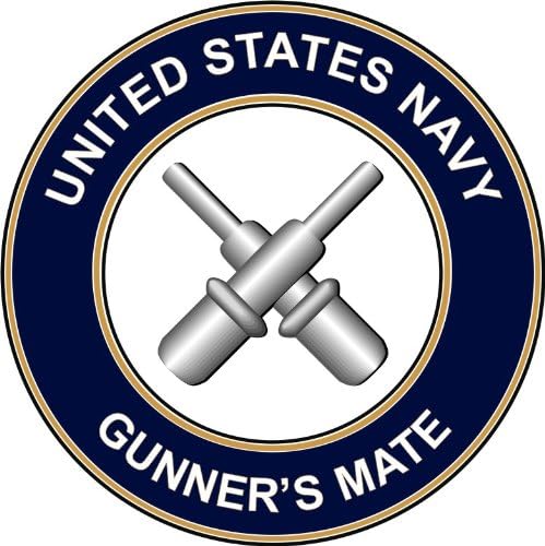 US Navy Gunner's Mate 3.8" Decal