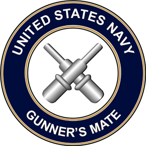 Us Navy Gunner's Mate 3.8" Decal #TOP29