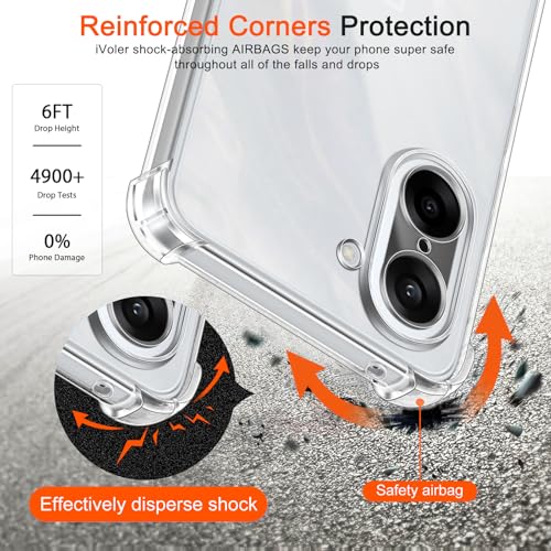 ivoler Etui do Oneplus Nord CE 5 5G z 2 sztukami szkła hartowanego, ultra przezroczyste silikonowe etui ochronne ze wzmocnionymi narożnikami, cienkie, miękkie TPU odporne na zarysowania etui